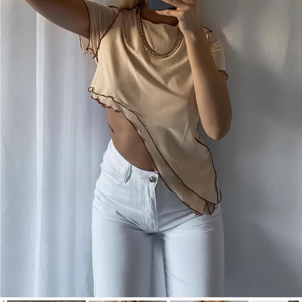 Princess Polly zya the label in the flow ivory top